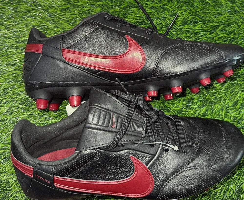 Nike Premier 3 Firm Ground Soccer Cleats Men’s 7 Black Burgand AT5889-060 New
