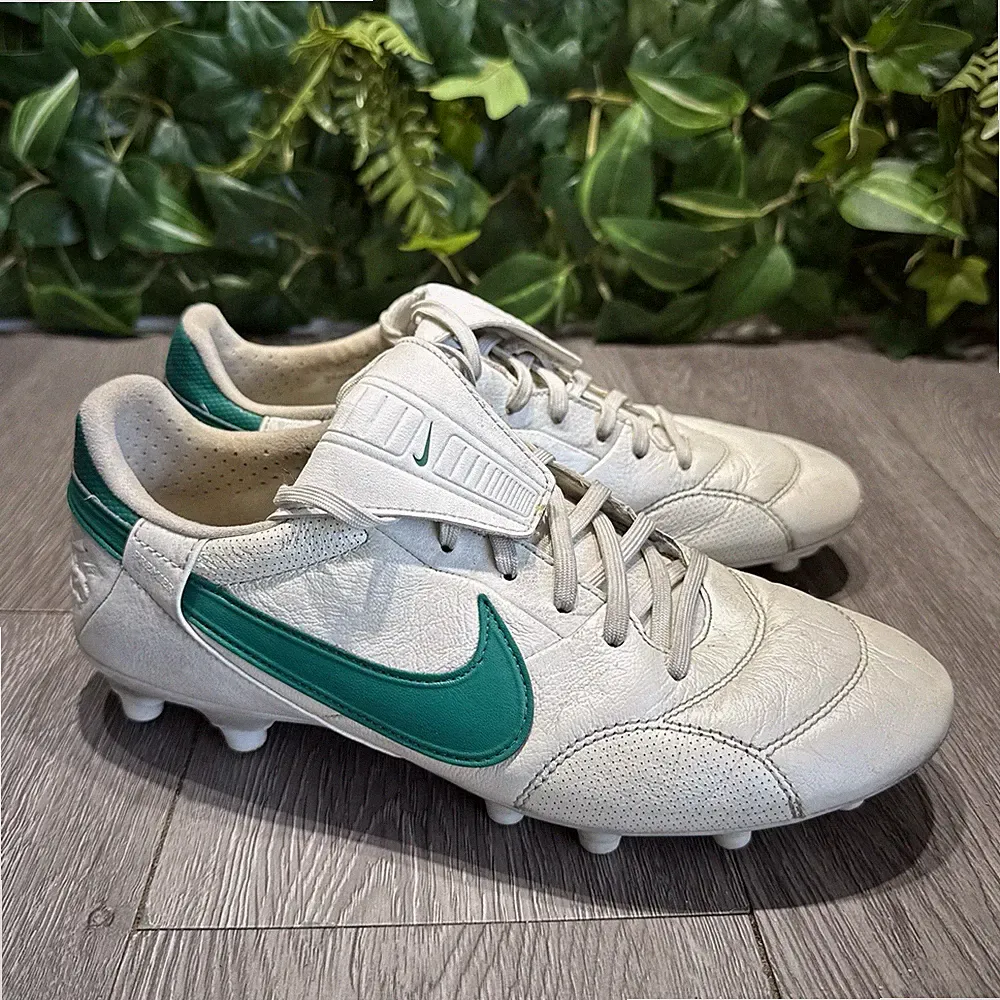 Nike Premier 3 III FG Soccer Cleats Leather White Green HM0265-102 Size 7