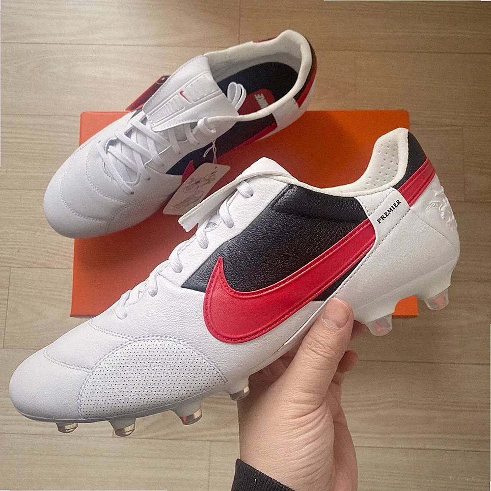 Nike Premier 3 Mens Soccer Cleats White University Red HM0265-101 ✅Multiple Size
