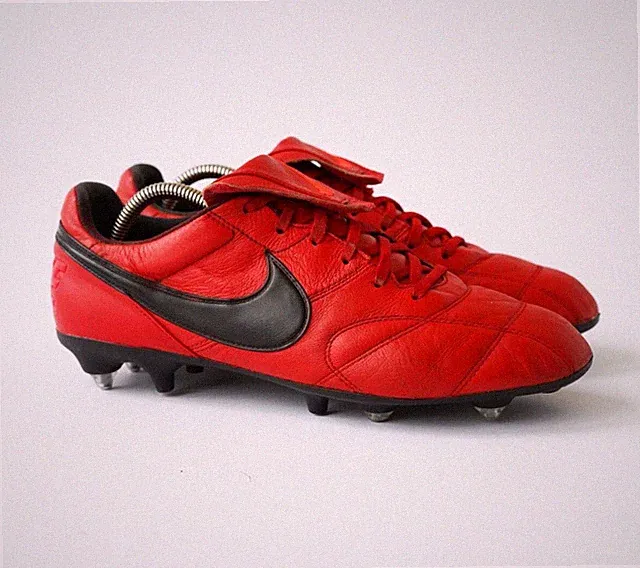 Nike Premier II SG-PRO AC Red Leather Soccer Cleats UK9.5 US10.5 EU44.5