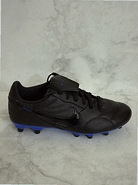 Nike Premier III 3 FG Leather Soccer Cleats Black Blue AT5889-007 Men’s Size 7