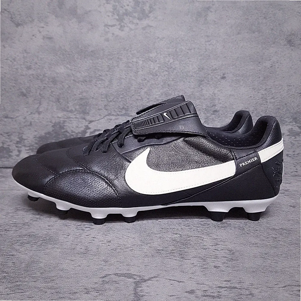 NIKE Premier III 3 FG Soccer Cleats Mens 10.5 Black Kangaroo Leather