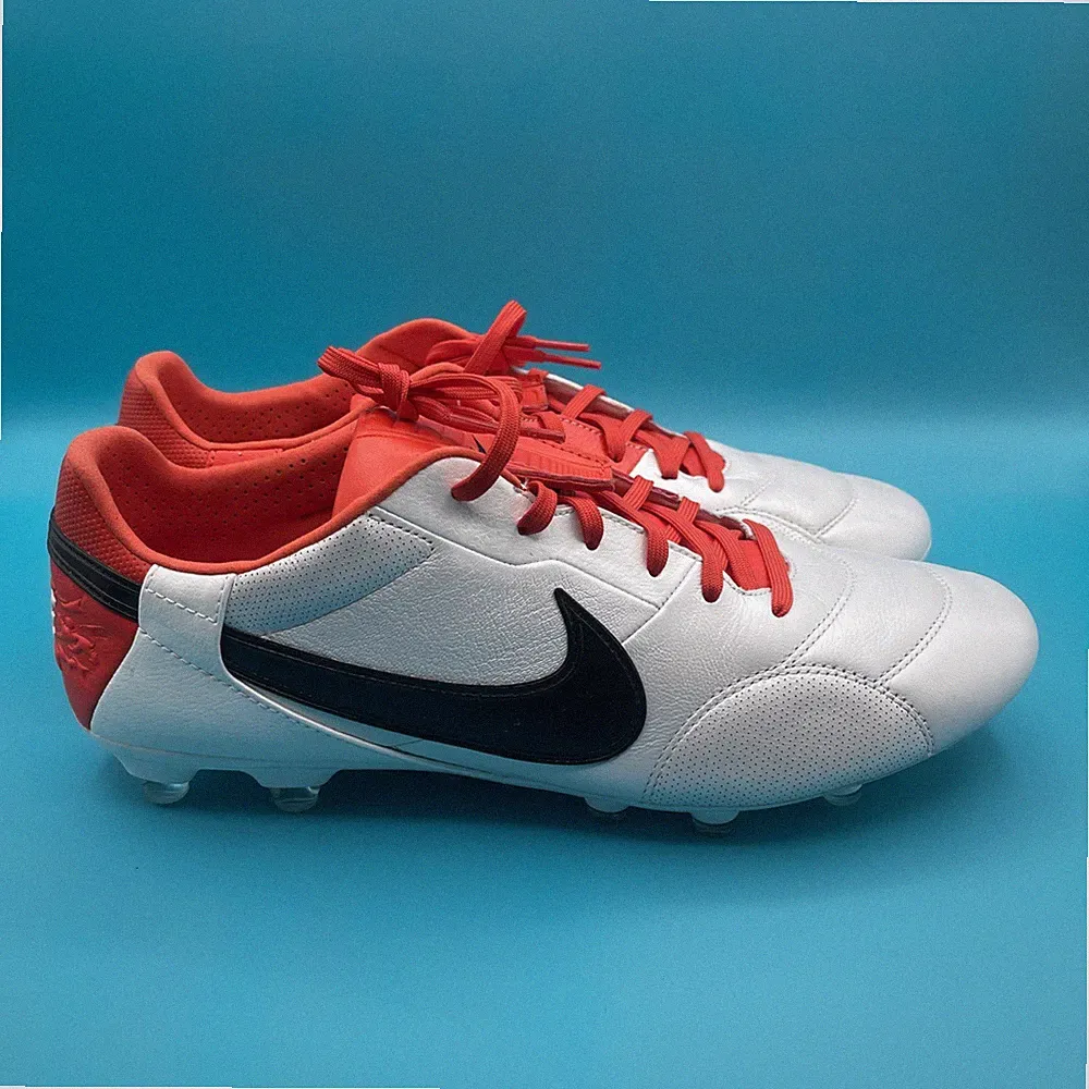 Nike Premier III FG Soccer Cleats White Orange Mens Size 12.5 HM0265-800