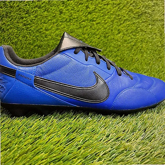Nike Premier III SG-PRO AC Mens Size 9 Blue Black Leather Running Soccer Cleats