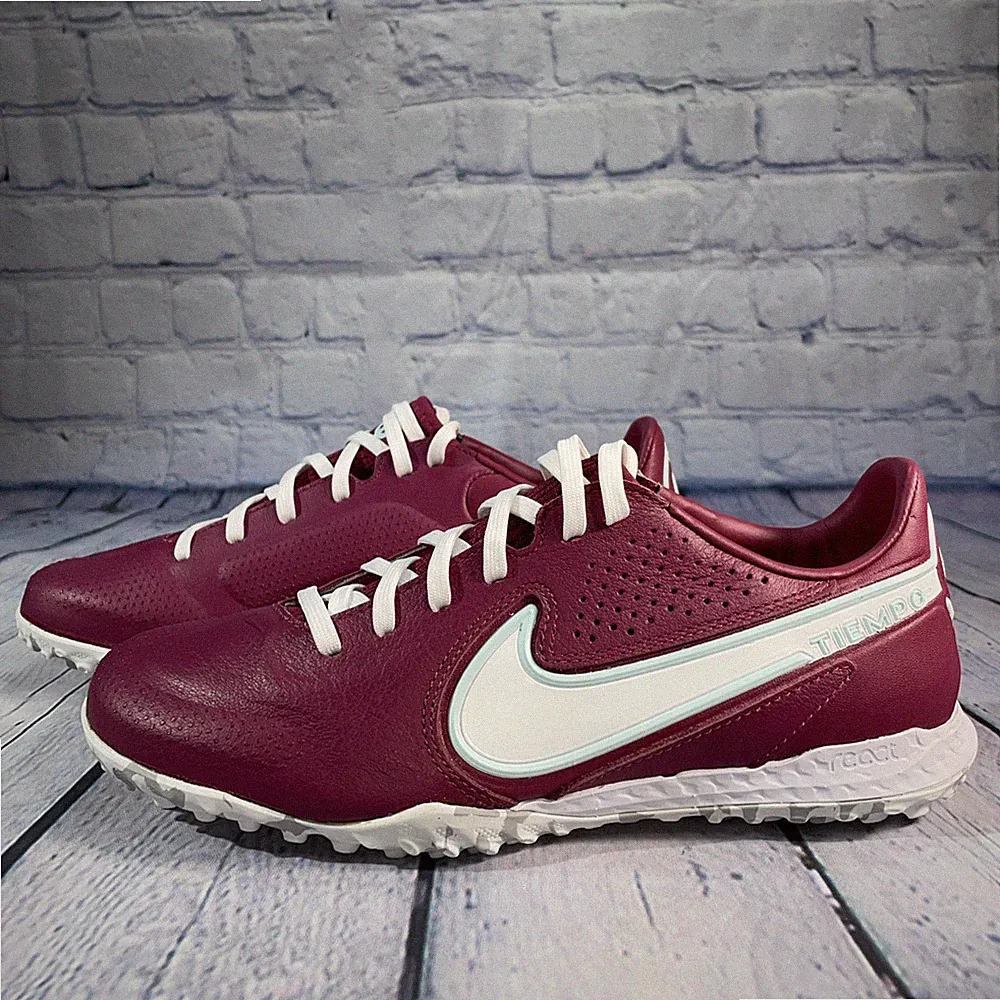 Nike React Legend 9 Pro Turf Soccer Cleats Rose Wood DA1192-614 Mens Sz 6.5