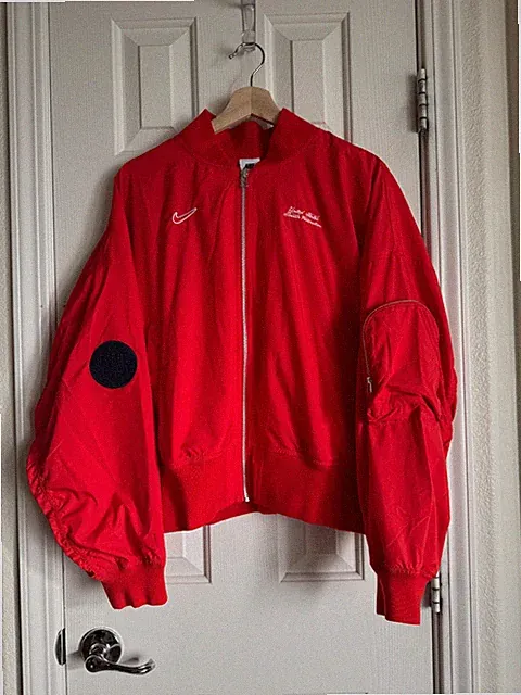 Nike Red Essential Oversized Bomber Jacket US Soccer Federation | M Womens | NWT