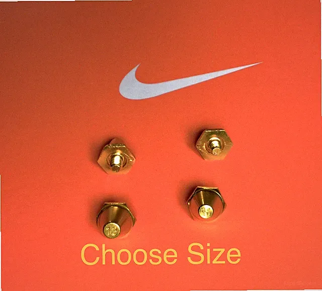 Nike SG (Gold, Old Type) 11,13mm Single Replacement Stud/Cleat metal Soft Ground