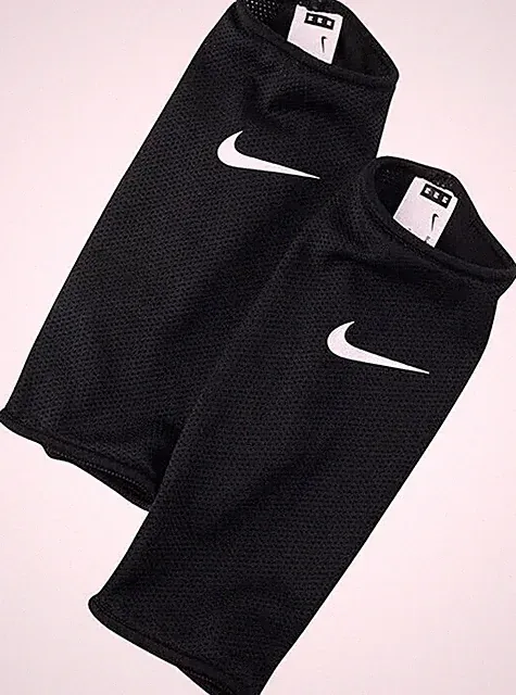 Nike Shin Guard Lock Sleeve BLACK Soccer/Football Pair (NEW)
