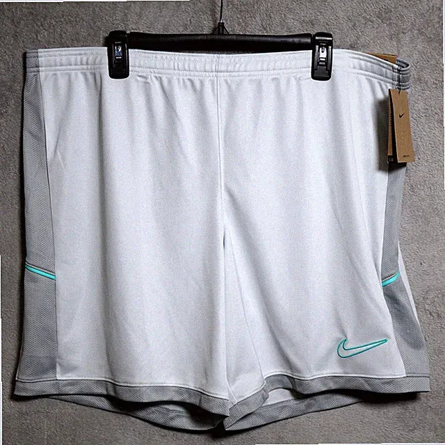 Nike Shorts Mens 2XL White Gray Slim Soccer Training Dri-FIT Casual HJ3796-025