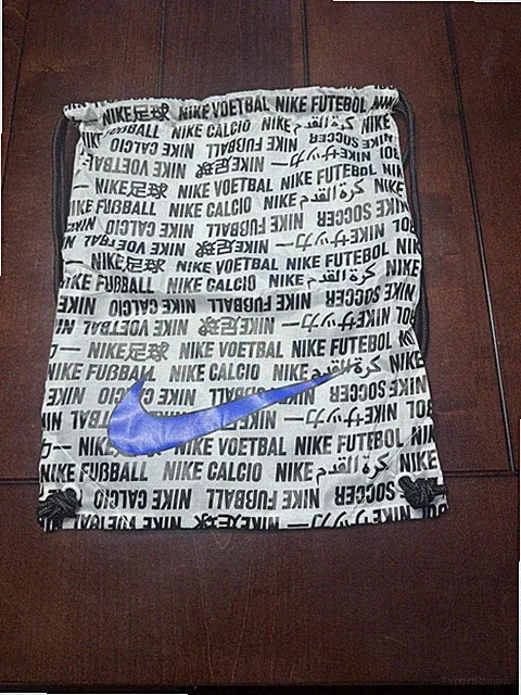 Nike Soccer Cleat Bag White/Black/Blue Drawstring Gym New