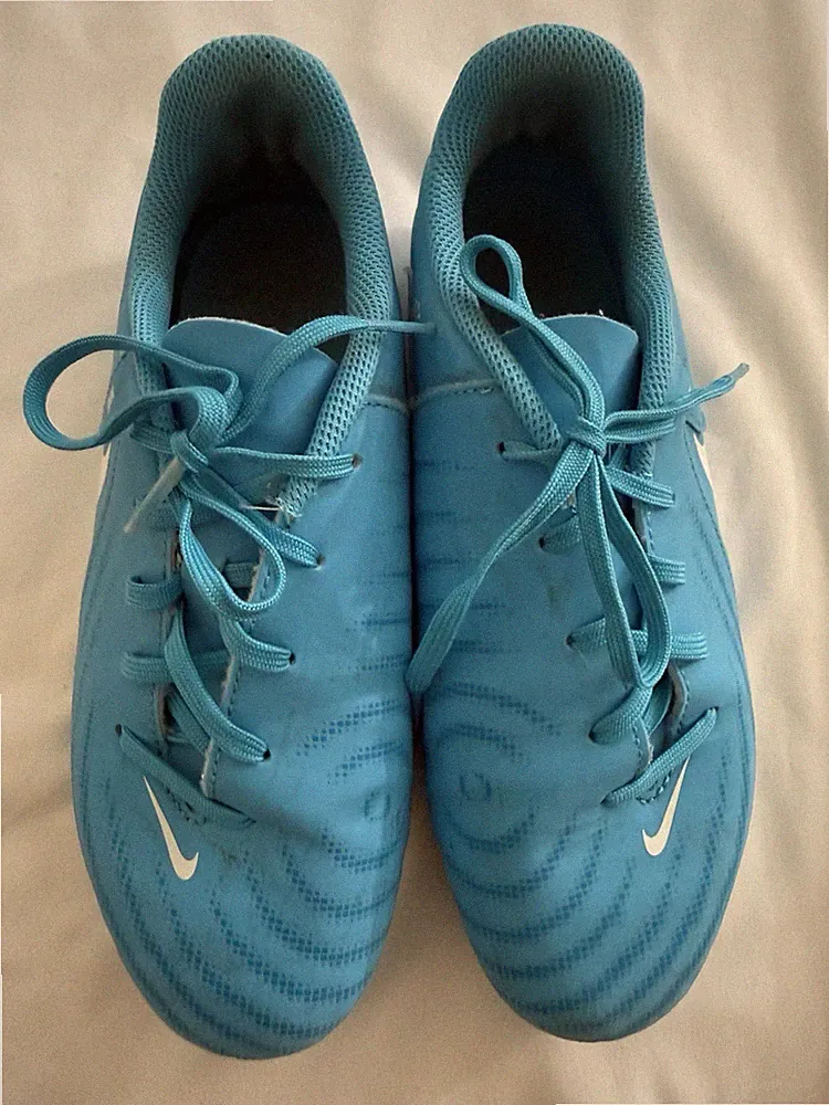 Nike Soccer Cleats Blue FG Youth Football Shoes Lightweight Pre Owned