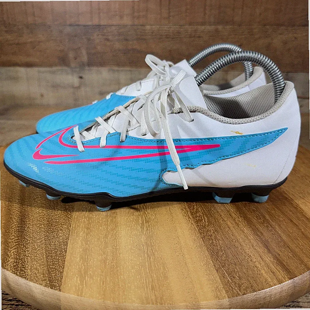 Nike Soccer Cleats Mens 7 Blue White Nike Phantom GX Club MG Blast Pack Football