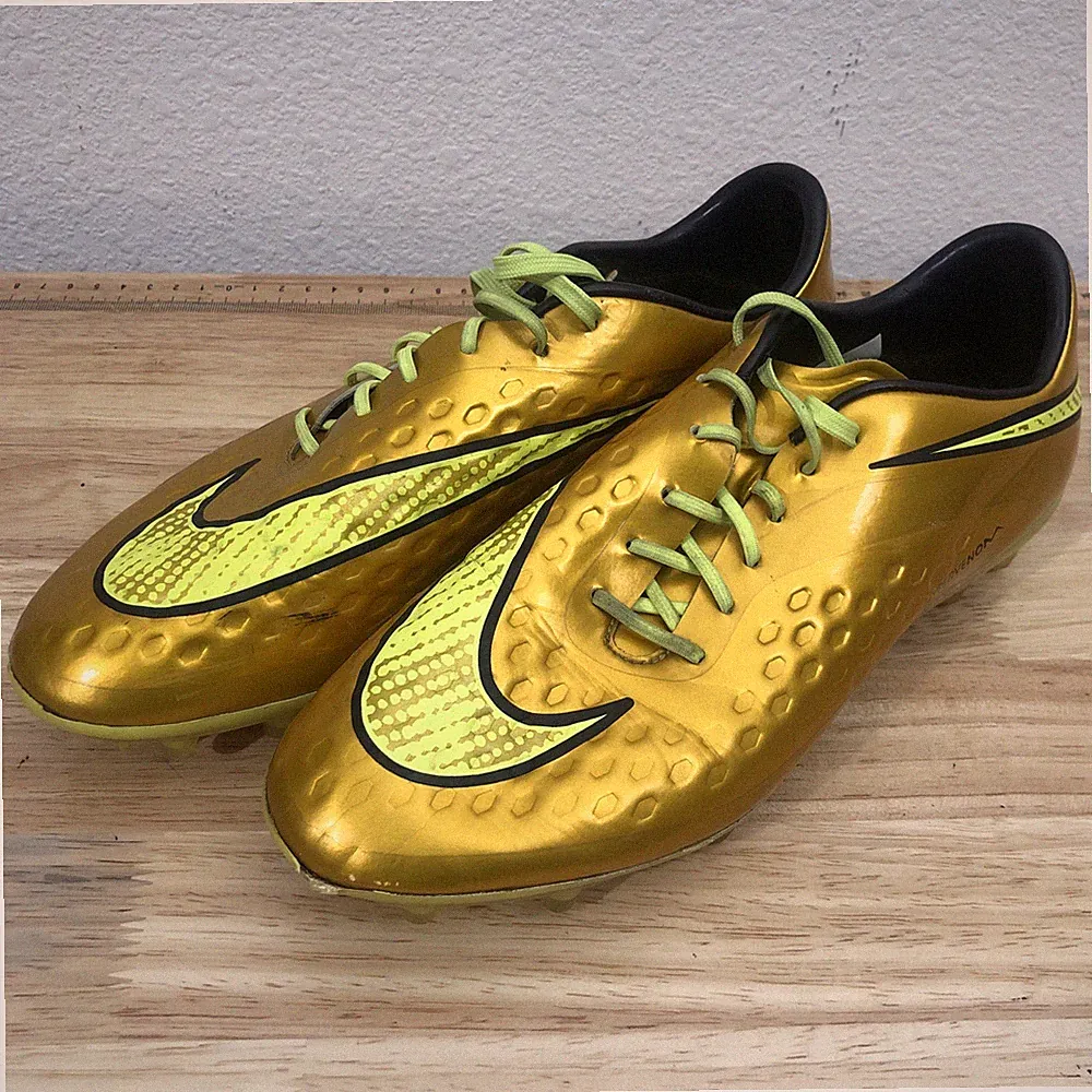 Nike Soccer Cleats Neymar Hypervenom Phelon Mens 7 Gold Shoes 2014 677585-907