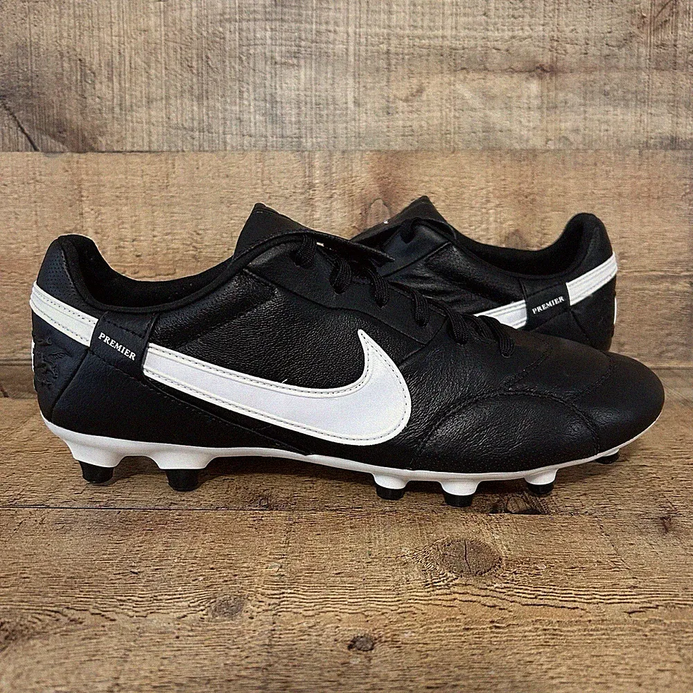 Nike Soccer Cleats Premier III 3 FG Mens Size Black White AT5889-010 NEW