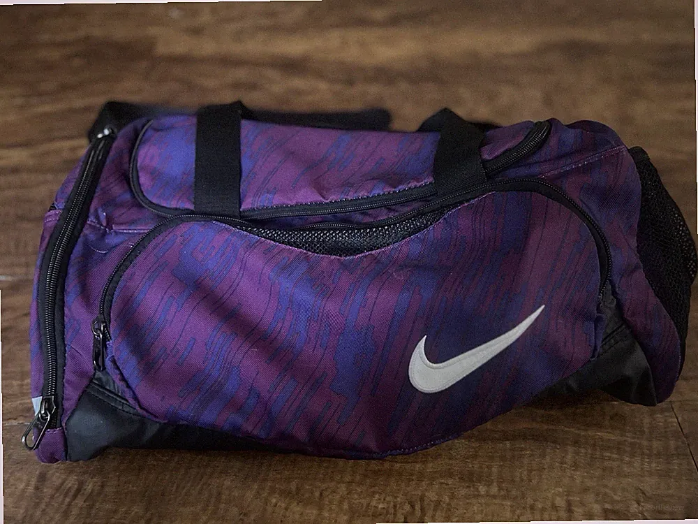 Nike Soccer Gym Bag Purple Athletic Pack Bag Nylon Sports