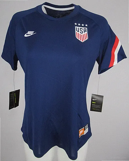 Nike Soccer Top Women's Size M 2020-21 USA Dri-Fit Short Sleeve Jersey