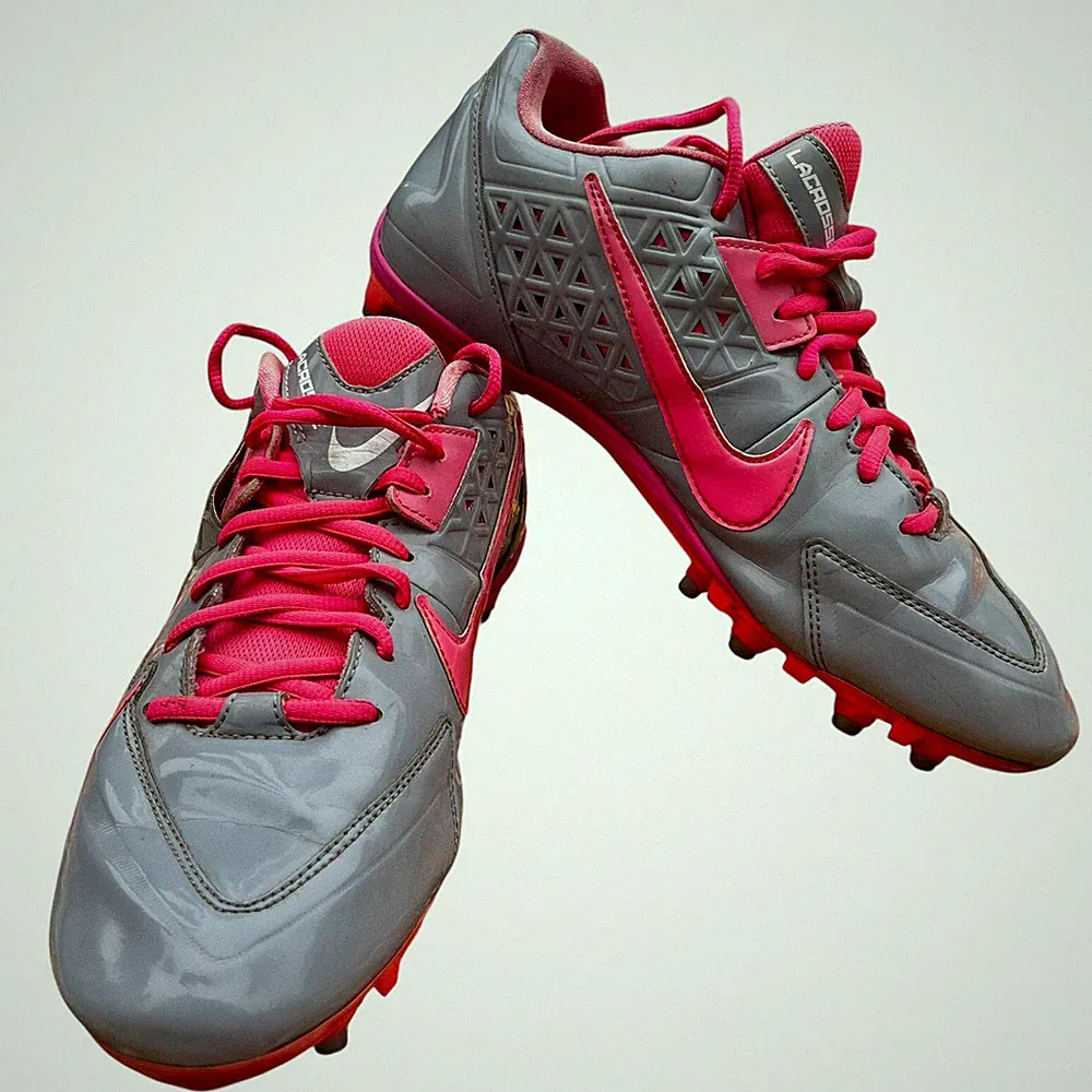 Nike Speedlax 4 Lacrosse Soccer Cleats Women’s 12 Grey & Pink