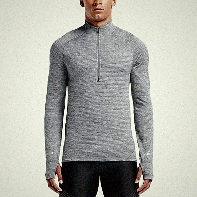 Nike Sphere Element Men's Half Zip Long Sleeve Shirt Gray Running Top -XL