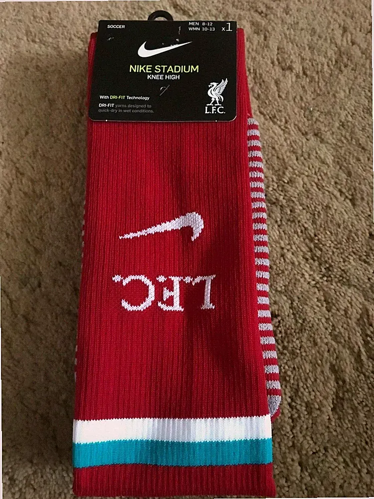 Nike Stadium Liverpool Football Club Soccer Knee High Socks Red 1 Pr Large