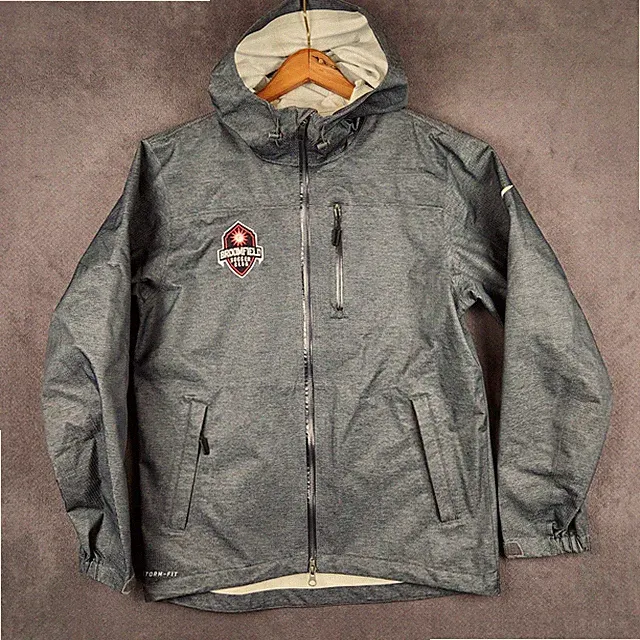 Nike Storm-FIT Waterproof 2.5 Jacket Mens Small Gray Hood Broomfield Soccer Club