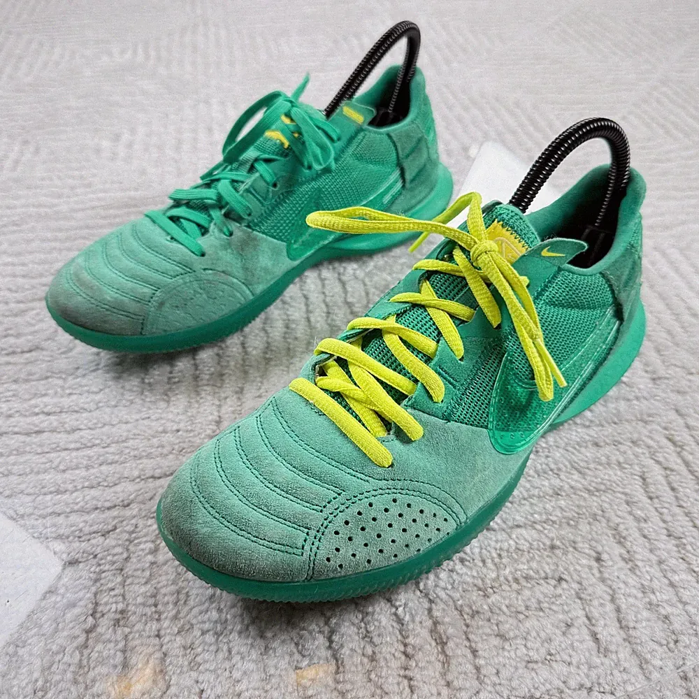 Nike Street Gato Mens 7 Green DC8466-301 Suede Indoor Soccer Shoes Sneakers