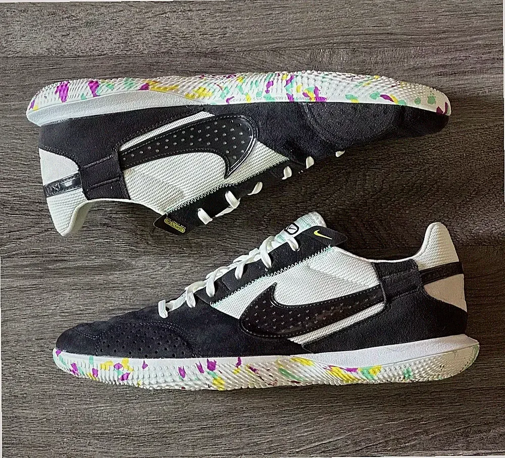 Nike Streetgato IC Confetti White Mens Indoor Soccer Shoes DC8466 100 Size 8-10