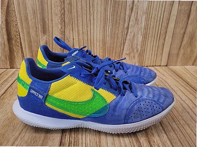 Nike Streetgato Indoor Soccer Shoes Brazil Colorway DC8466-437 Mens Size 8.5