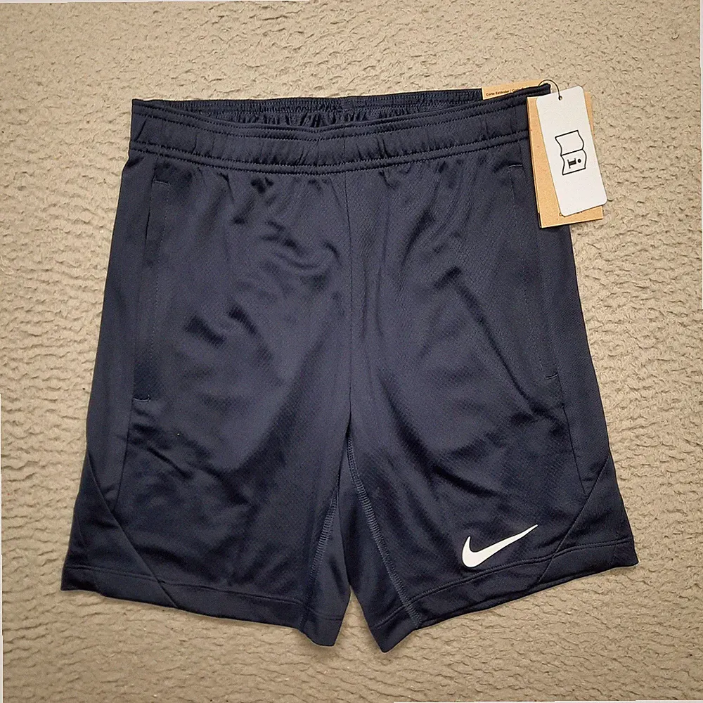 Nike Strike 24 Knit Soccer Shorts Youth Medium Navy White Dri Fit Boys FD7566