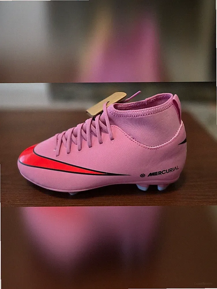 Nike Superfly 10 Club Kids Pink Soccer Cleats with Red Swoosh 5.5y women's 7
