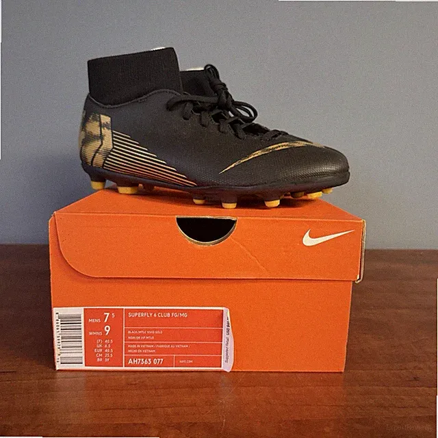 Nike Superfly 6 Club FG MG Vivid Metallic Gold Soccer Cleats Sz 7.5 AH7363-077