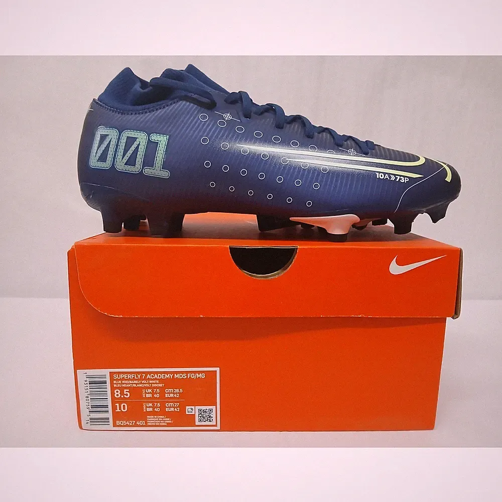 Nike Superfly 7 Academy MDS FG/MG Soccer Cleats BQ5427-401 Navy Mens Sz 8.5