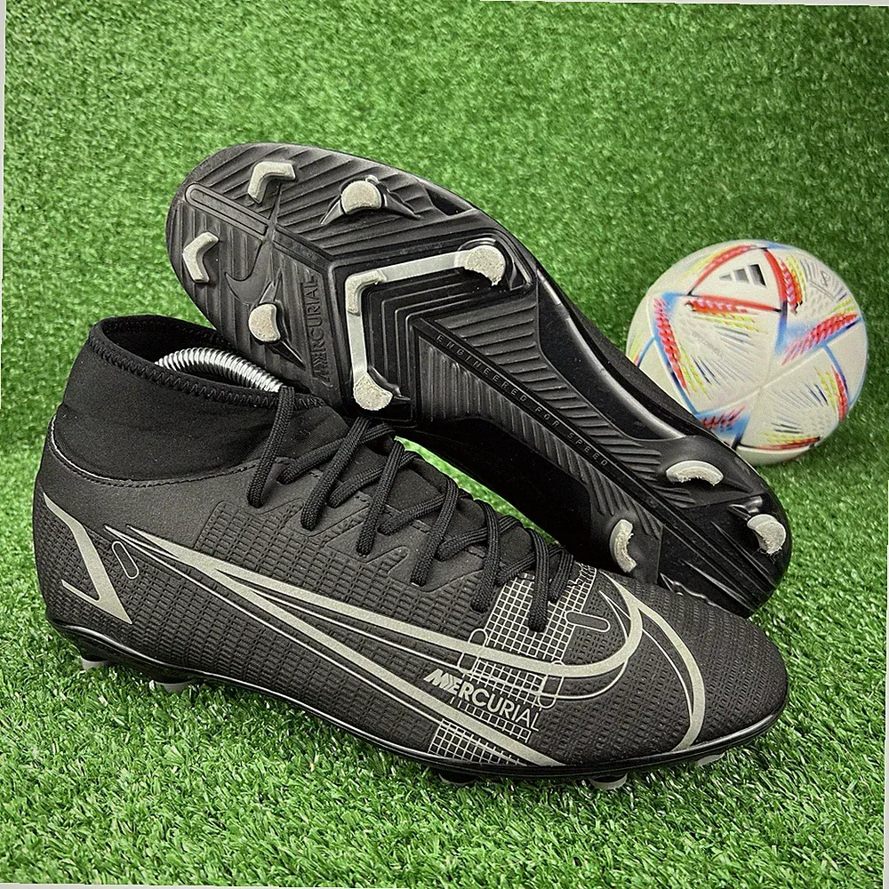 Nike Superfly 8 Club FG/MG Men's 9 Soccer Cleats CV0852 004 Black Iron Grey Boot