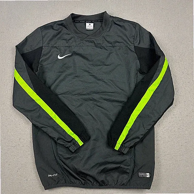 Nike Team Jacket Men Medium Black Green Soccer Pullover Dri Fit Lightweight M