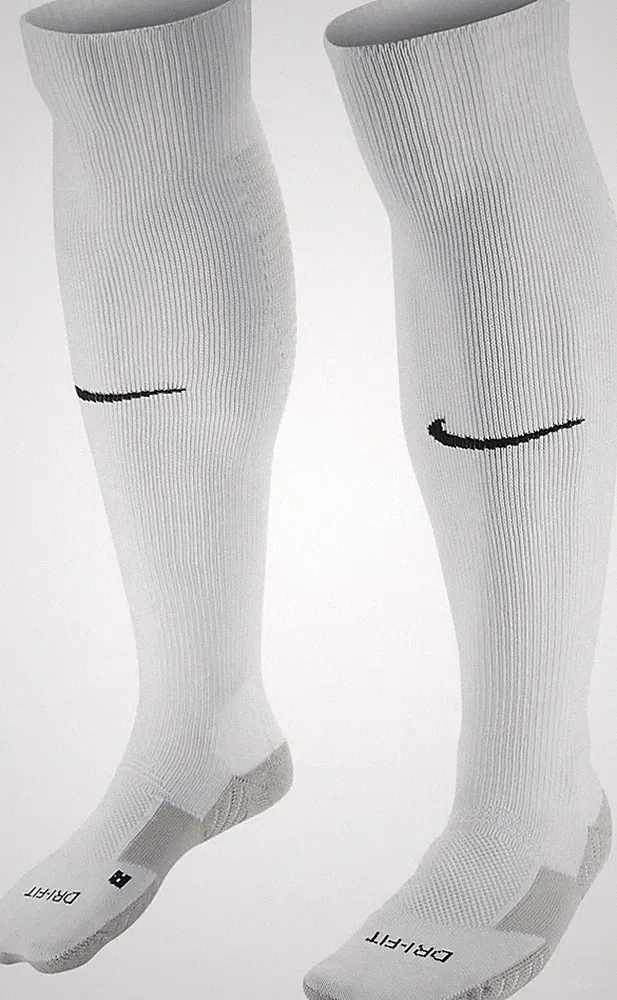 Nike Team Matchfit SOCCER OTC Knee High Soccer Socks, SX5730 WHITE