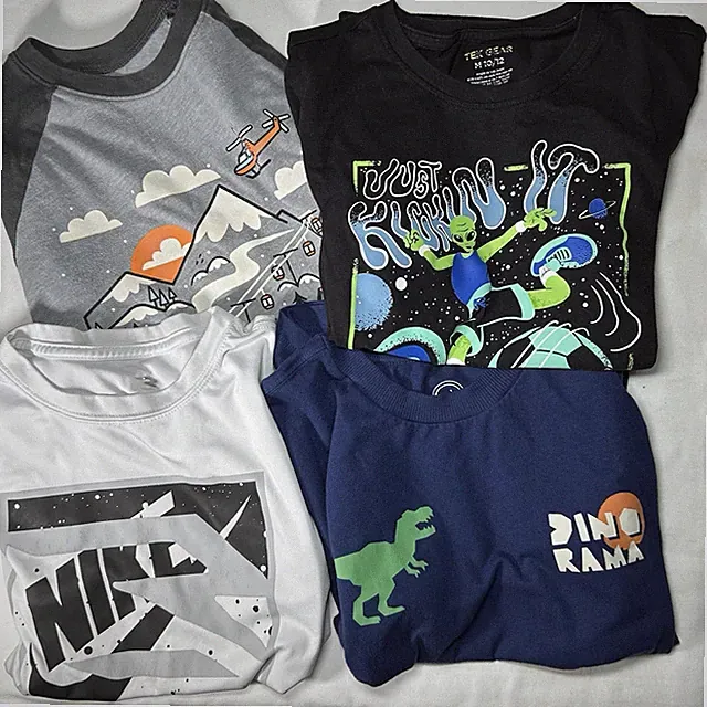 Nike, Tek Gear, T-Shirt Alien Soccer Graphic Size M 10/12 Black Boys