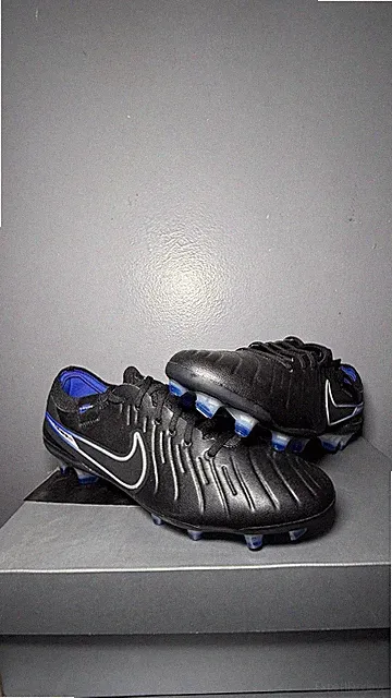 Nike Tempo Legend 10 Elite FG "Shadow Pack" Men Size 7 Black and Blue
