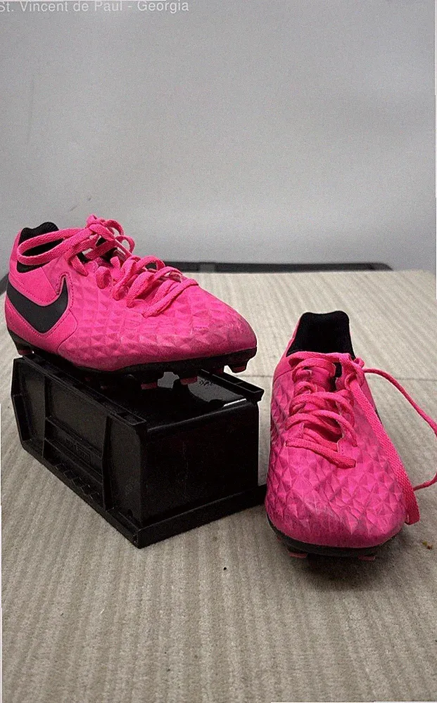 Nike Tiempo Jr Legend 8 Pink Black Club Soccer Cleats Girls Size 5y At5881 600