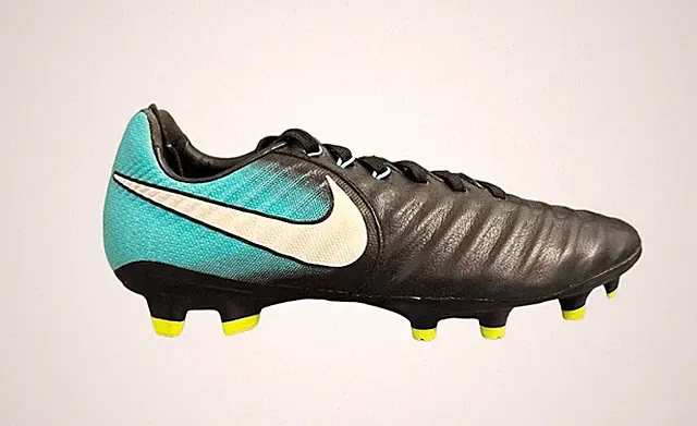 Nike Tiempo Legacy III FG Soccer Cleats Women's Size 7.5 897803-002 Black/Aqua