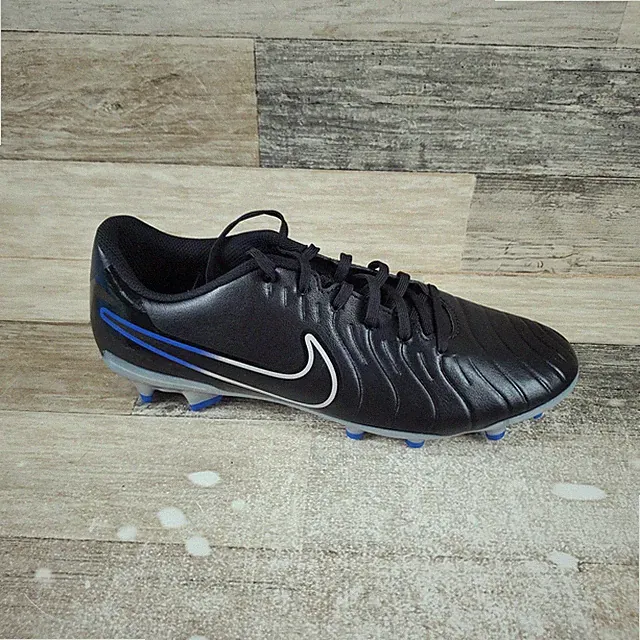 Nike Tiempo Legend 10 Club Mens Shoes Sz 7 Black Leather Lace Up Soccer Cleats
