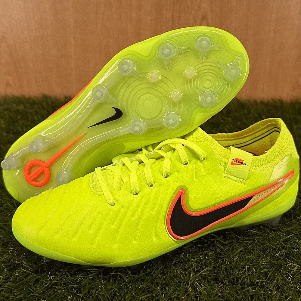 Nike Tiempo Legend 10 Elite AG-Pro Volt/Black Soccer Cleats DV4330-701 Mens Sz 4