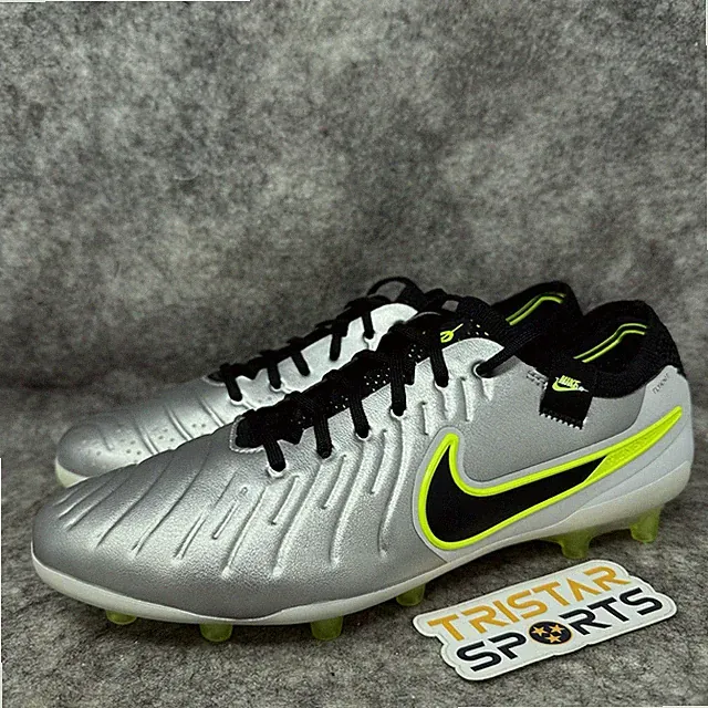 Nike Tiempo Legend 10 Elite AG Soccer Cleats Mens 7.5 Silver Mad Voltage Bosnia