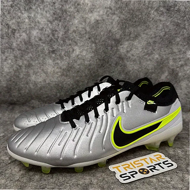Nike Tiempo Legend 10 Elite FG Soccer Cleats Mens 9.5 Silver Mad Voltage Bosnia