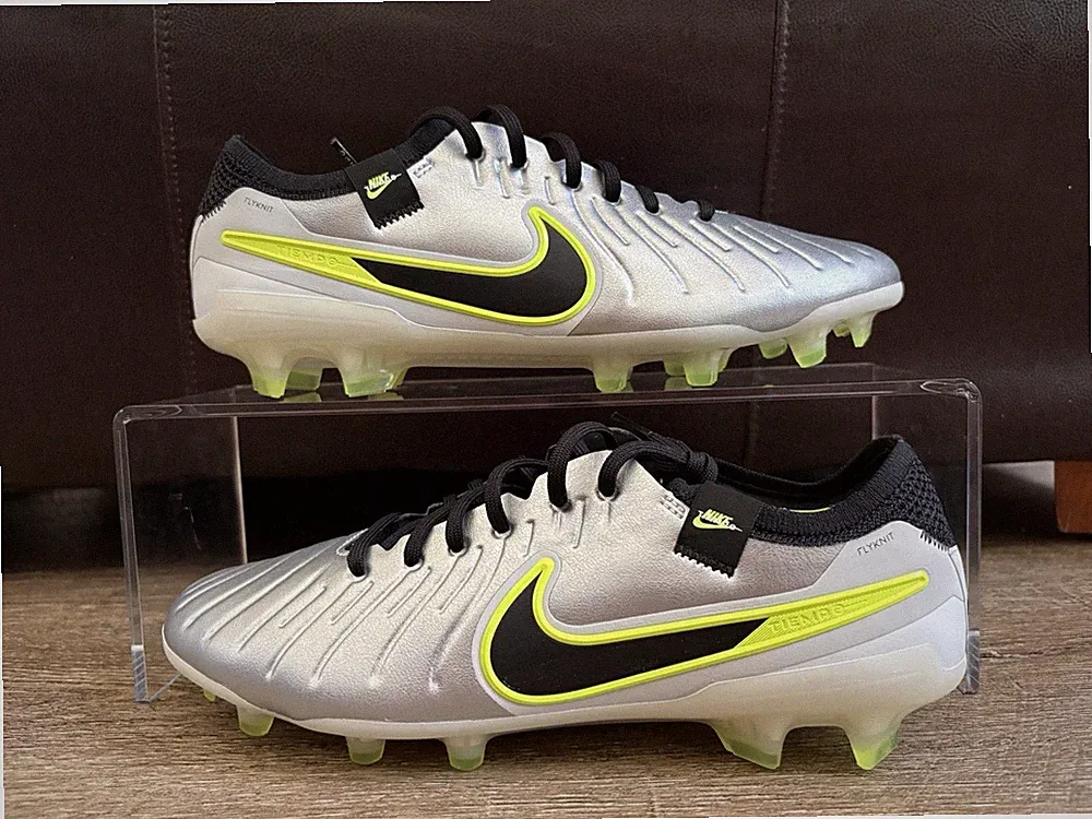 Nike Tiempo Legend 10 Elite FG Soccer Cleats Silver Men’s Sz 8 HF8980-001