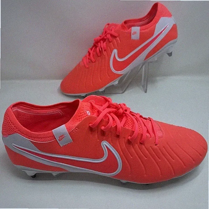 Nike Tiempo Legend 10 Elite SG Pro Soccer Cleats Hot Lava HF4373-800 Men Size 15
