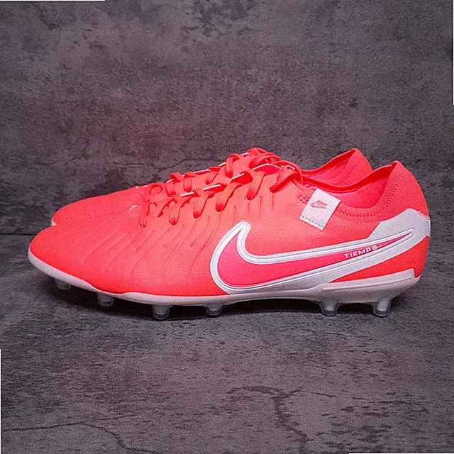 NIKE Tiempo Legend 10 Pro AG Soccer Cleats Men Size 11 DV4334-800 Hot Lava White