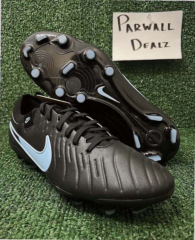 Nike Tiempo Legend 10 Pro FG Black Blue Soccer Cleats Men’s Size 9 DV4333-003