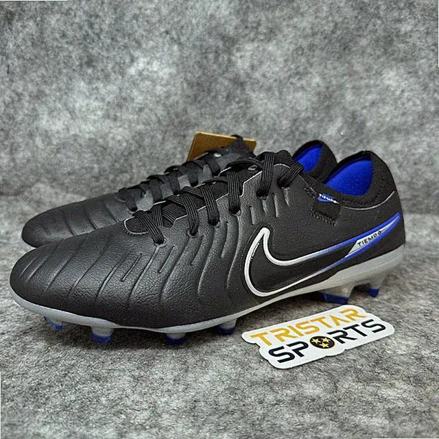 Nike Tiempo Legend 10 Pro FG Soccer Cleat Mens Size 7.5 Black Blue DV4333-040