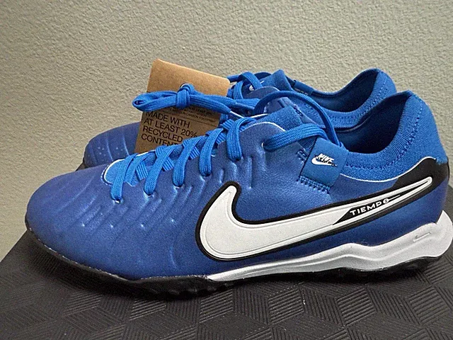Nike Tiempo Legend 10 Pro TF Soccer Turf Shoes Blue DV4336-400 Mens 6 / Wmn 7.5