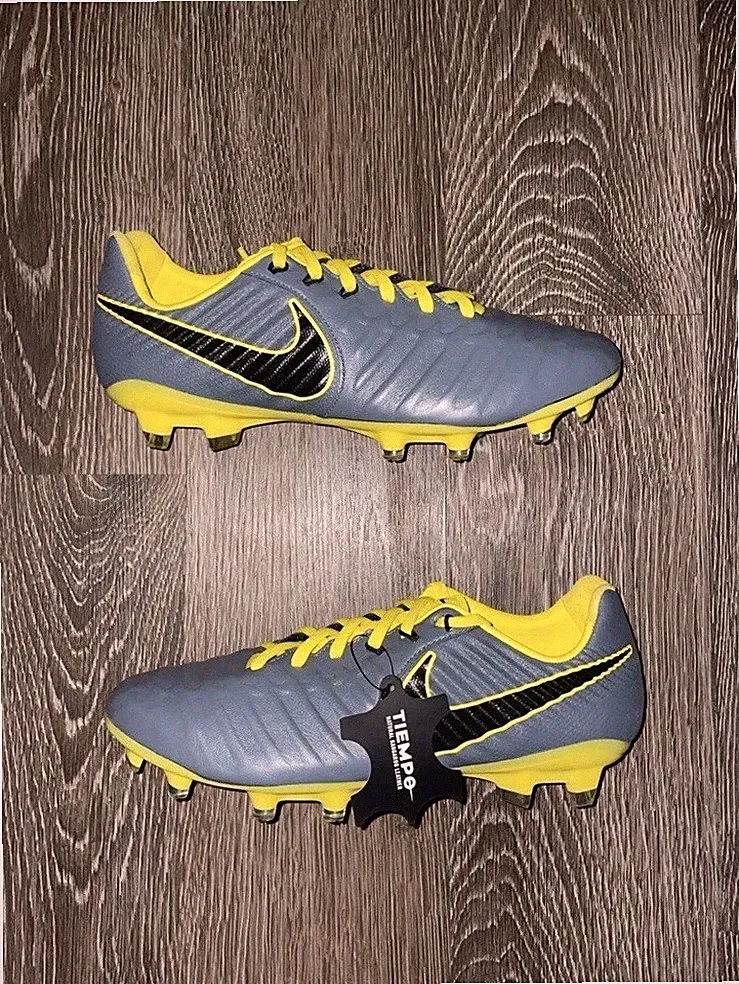 Nike Tiempo Legend 7 Pro FG K Leather Soccer Cleats Grey AH7241-070 Size: 8.5