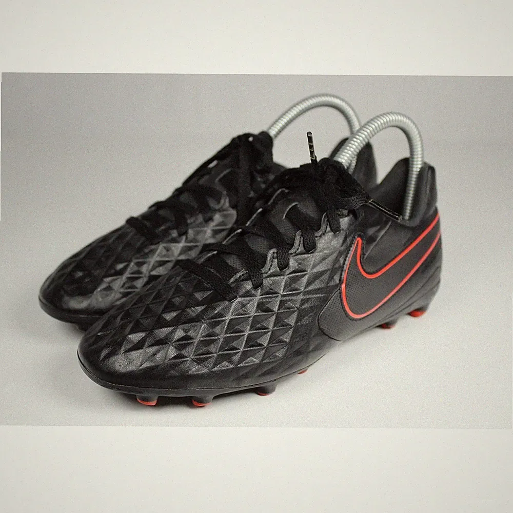 Nike Tiempo Legend 8 Academy Kids Soccer Cleats Black Red AT5732-060 Size 4Y